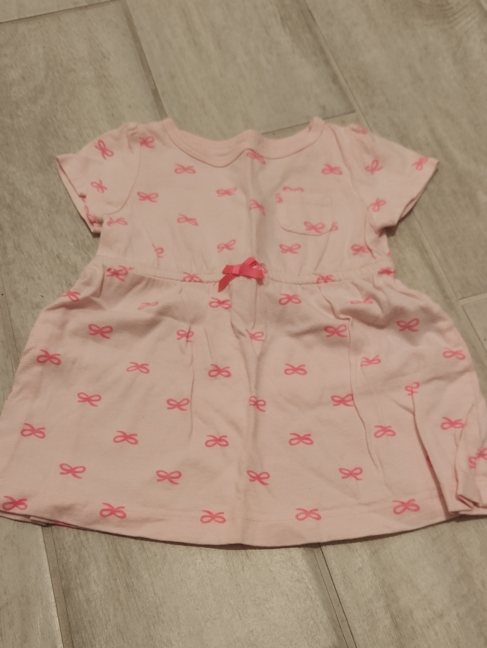 Carter's Light Pink Bow-Accent Baby Dress